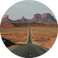 circle - desert road