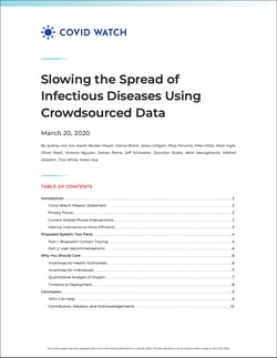 White Paper - Slowing the Spread of Infectious Diseases