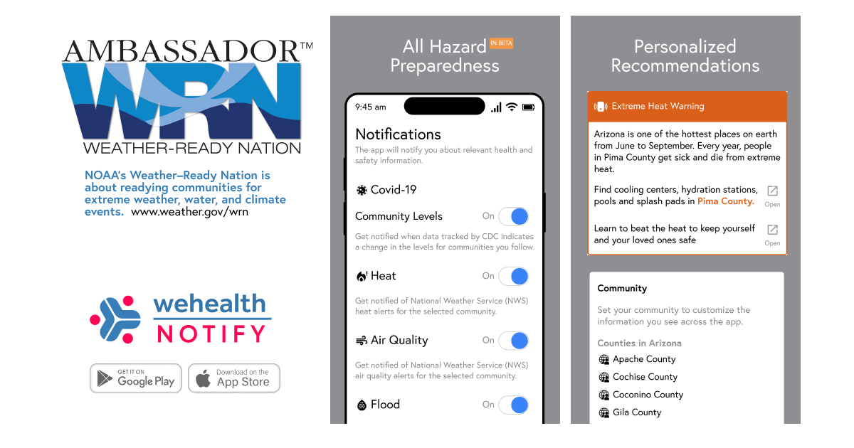 Wehealth is now a NOAA Weather Ready Nation Ambassador